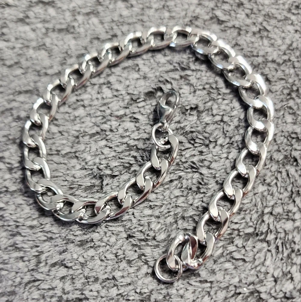 Men's Stainless Steel Curb Chain Bracelet 5mm